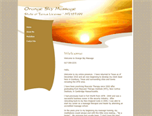 Tablet Screenshot of orangeskymassage.com